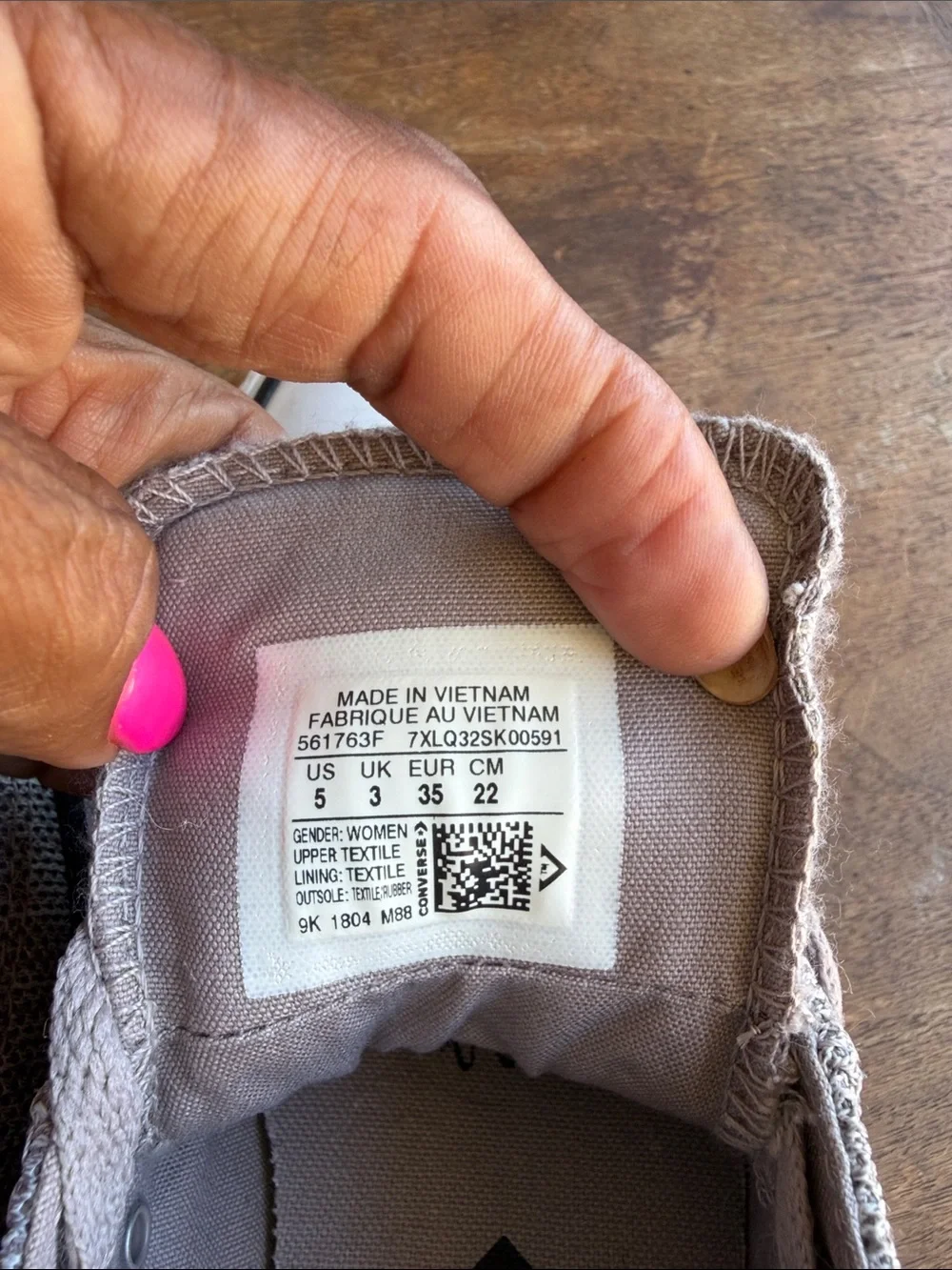 Converse Kids Taupe Mesh Low Top Sneakers